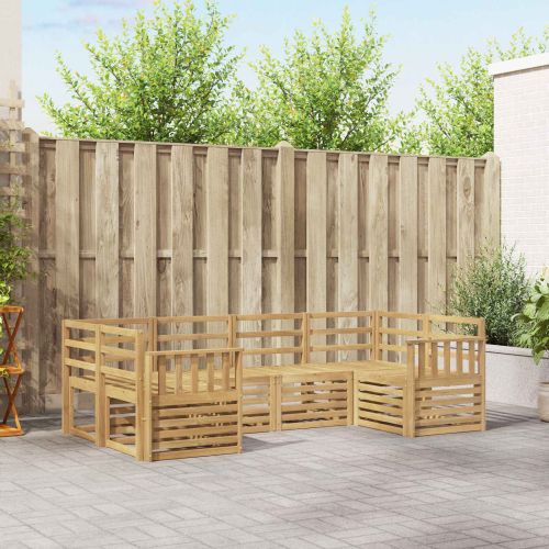 Комплект дивани за открито 6 pcs Бяло 245 x 128,5 x 73 см