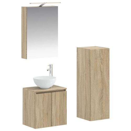 Комплект мебели за баня 4 pcs Дъб сонома