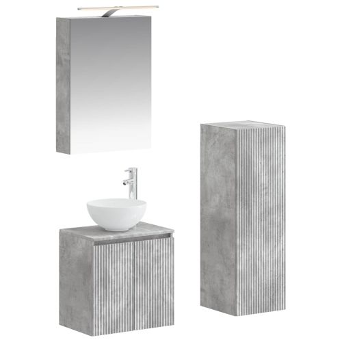 Комплект мебели за баня 4 pcs Бетонно сиво