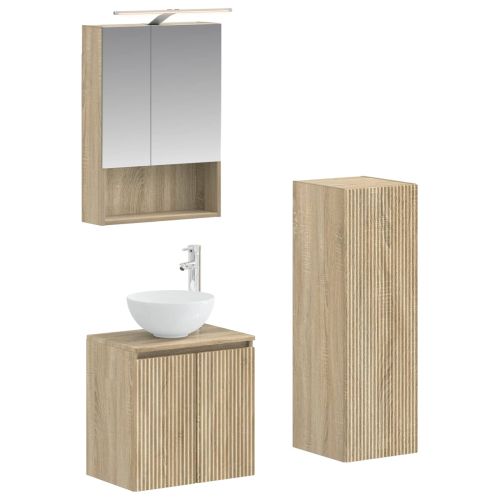 Комплект мебели за баня 4 pcs Дъб сонома