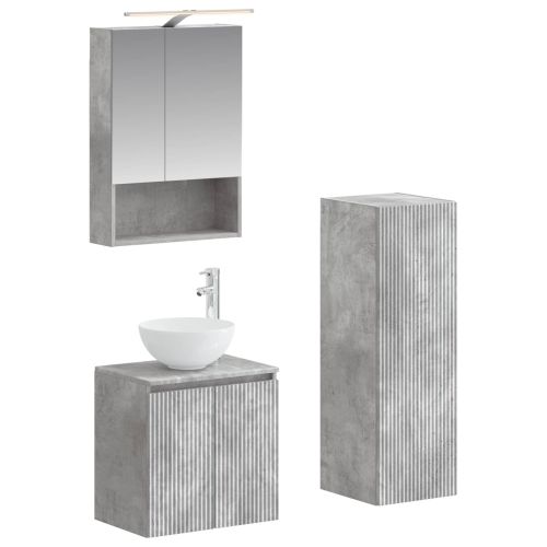 Комплект мебели за баня 4 pcs Бетонно сиво