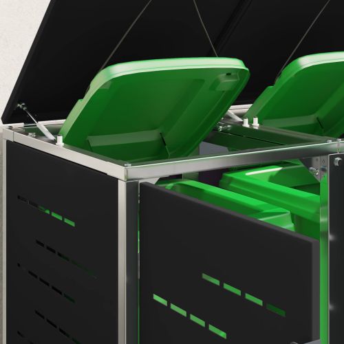 Съхранение на контейнер Черно 276 x 77,5 x 112,5 см