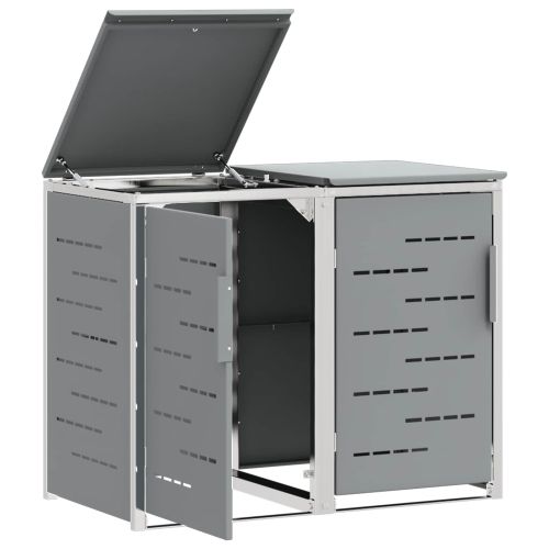 Съхранение на контейнер for 2 Bins 240L Неръждаема стомана Сиво