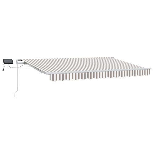 Прибираща се тента Светлосив и бял 400 × 300 cm