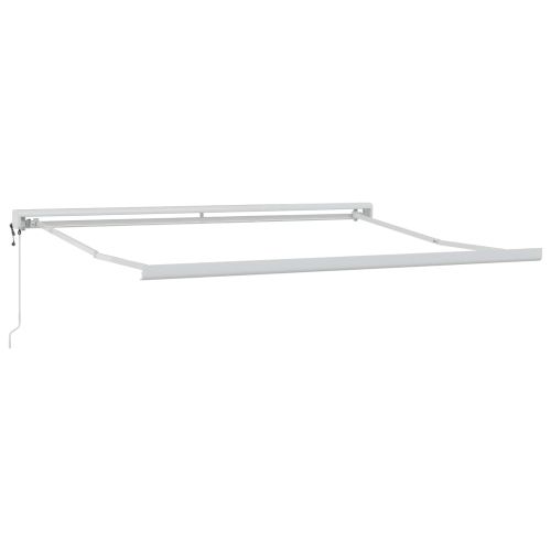 Прибираща се тента Светлосив и бял 400 × 300 cm Текстил и Метал