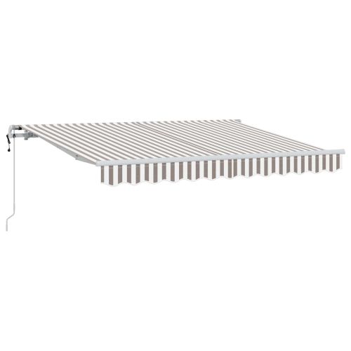 Прибираща се тента Светлосив и бял 450 × 300 cm