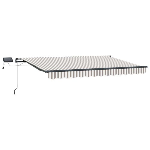 Прибираща се тента Светлосив и бял 500 × 300 cm