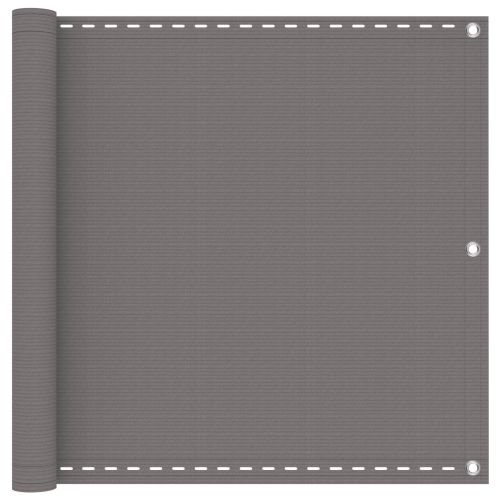 Балконен екран Светлосиво 75 x 300 cm HDPE и алуминий