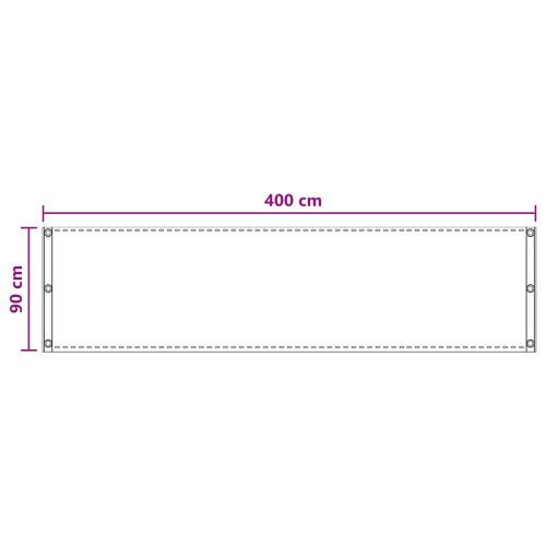 Балконен екран Пясък 90 x 400 cm HDPE и алуминий