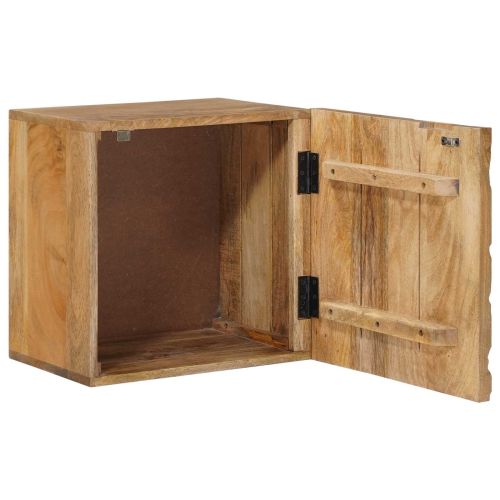 Ръчно изработен нощен шкаф Тикова кафява 40x30x40 см