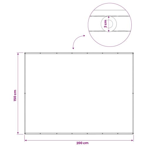 Прозорец за балкон 150 x 200 cm Тъкан с PU покритие Светлосиво
