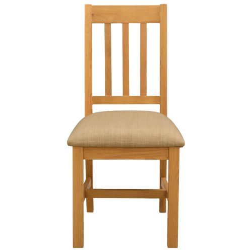 Трапезен стол VENLO 2 pcs Масивен дъб Бежово 45 x 53 x 92 см