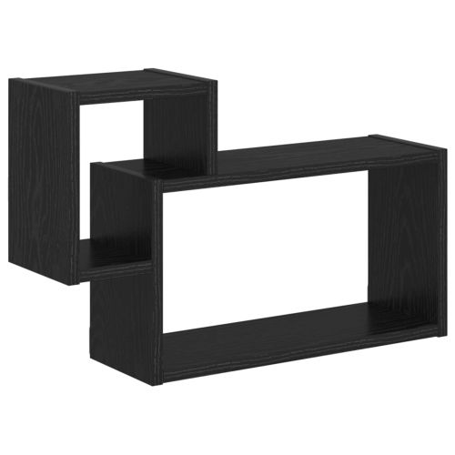 Стенен рафт Монтиране на стена Черно 55 x 15 x 35 см