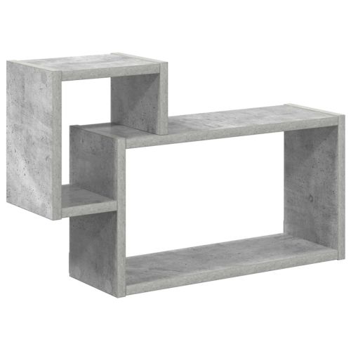Стенен рафт Монтиране на стена Сиво 55 x 15 x 35 см