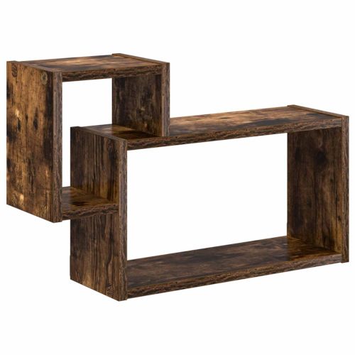 Стенен рафт Монтиране на стена Кафяво 55 x 15 x 35 см