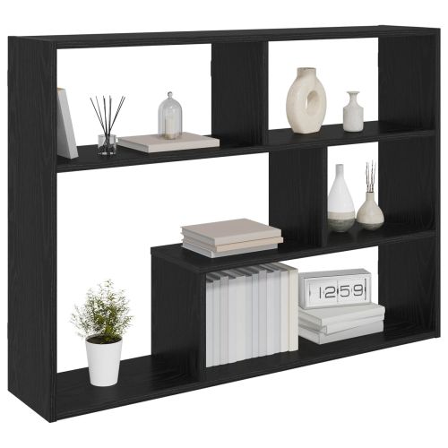 Стенен рафт Монтиране на стена Черно 95 x 20 x 69,5 см
