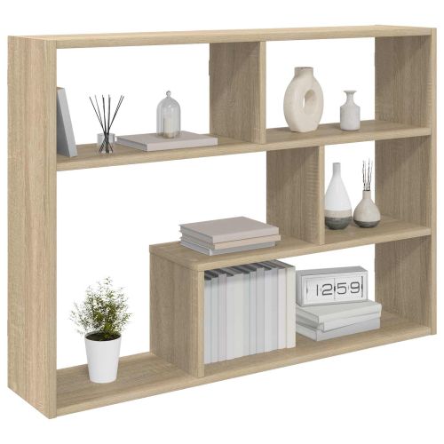 Стенен рафт Монтиране на стена Кафяво 95 x 20 x 69,5 см