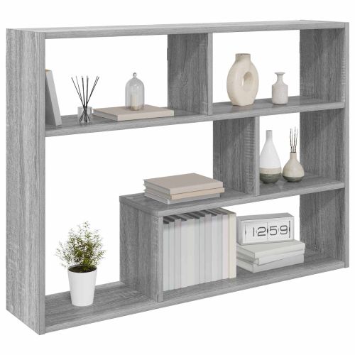 Стенен рафт Монтиране на стена Сиво 95 x 20 x 69,5 см