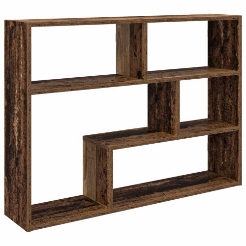 Стенен рафт Монтиране на стена Кафяво 95 x 20 x 69,5 см