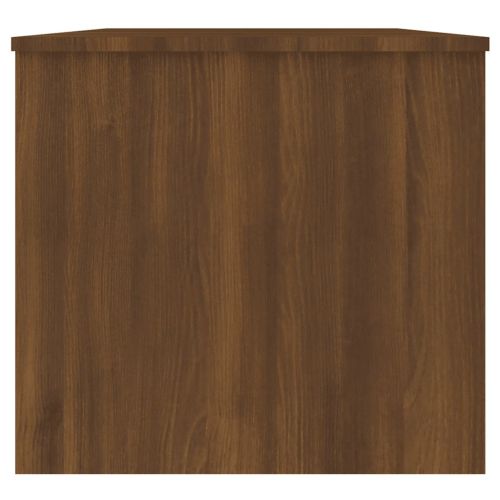 Кафе маса, кафяв дъб, 102x50,5x46,5 см, инженерно дърво