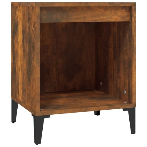 Нощни шкафчета 2 бр опушен дъб 40x35x50 см