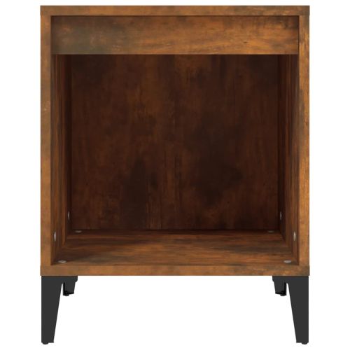 Нощни шкафчета 2 бр опушен дъб 40x35x50 см