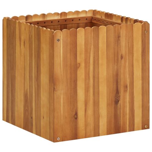 Градинска повдигната леха, 50x50x50 см, акациево дърво масив