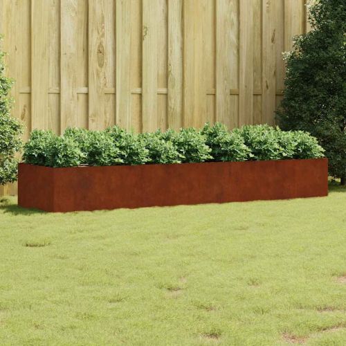 Градинска повдигната леха 280x80x40 см кортенова стомана