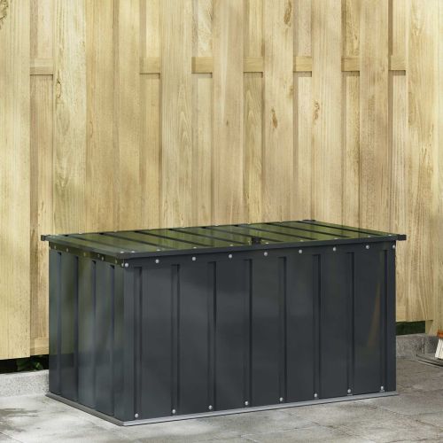 Кутия за съхранение в градината Черно 101 x 56,5 x 50 см
