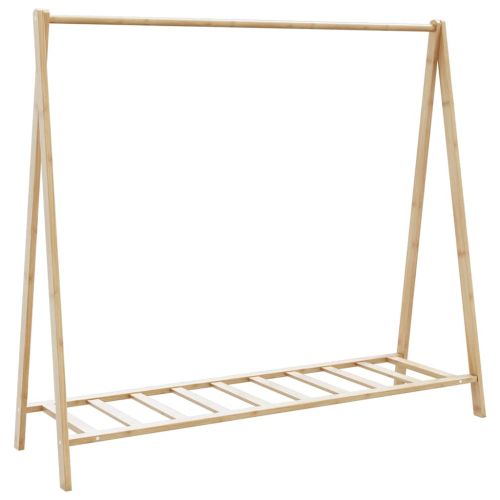 vidaXLL Закачалка за дрехи с рафтове 106x34x102 cm Бамбук