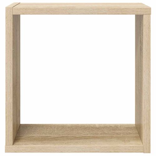 Стенни кубични рафтове, 6 бр, дъб сонома, 30x15x30 см