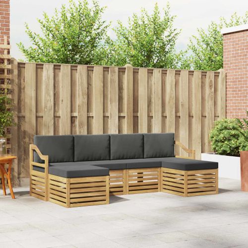 Комплекти дивани 6 pcs Бяло и антрацит 245 x 122,5 x 73 см