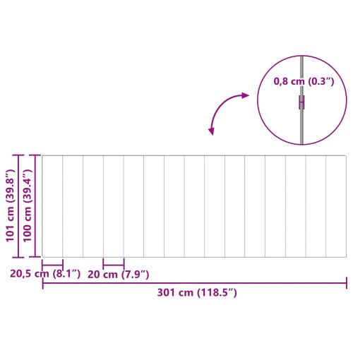 Ламинатно Плочно Бледо кремаво 101 x 20 x 0,8 см 15 бр.
