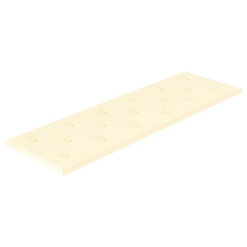 Стенно табло за легло 12 pcs Крем 90 x 30 cm Изкуствена