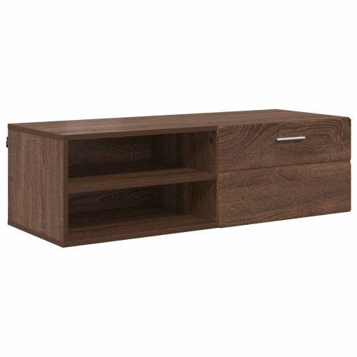 Дървен шкаф Кафяв дъб 100,5 x 39 x 30 см Инженерно дърво