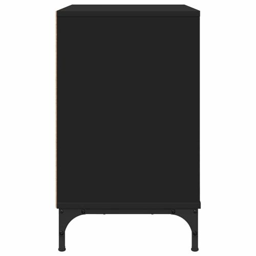 Нощно шкафче с чекмедже Черно 63.5 x 36 x 61 см Инженерно дърво