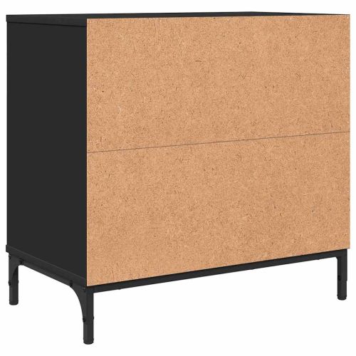 Нощно шкафче с чекмедже Черно 63.5 x 36 x 61 см Инженерно дърво