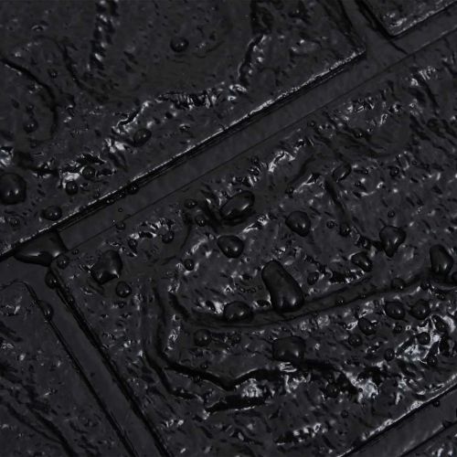 3D тапети Тухли, самозалепващи се, 40 бр, черни