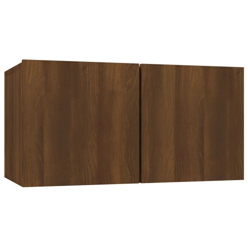 Висящи ТВ шкафа, кафяв дъб, 60x30x30 см, инженерно дърво