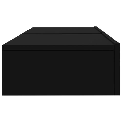 ТВ шкафове с LED осветление, 2 бр, черни, 60x35x15,5 см