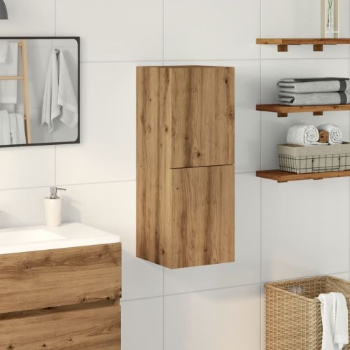 Висящ шкаф за баня Artisan Oak 30x30x80 cm Инженерна дървесина