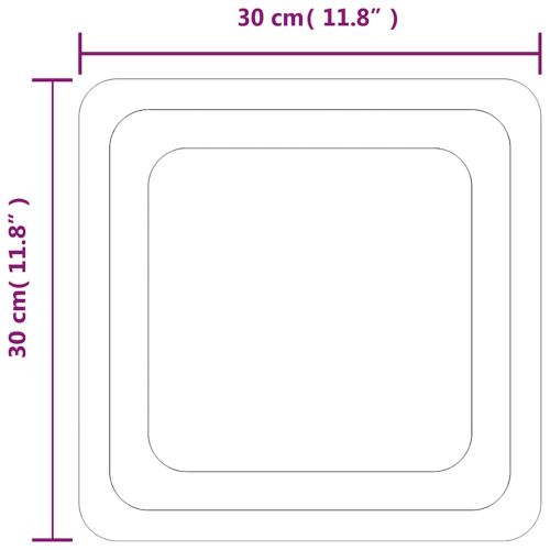 LED огледало за баня, 30x30 см