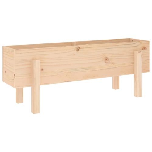 Градинско повдигнато легло, 101x30x38 см, бор масив