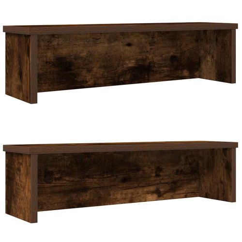Кухненски стелажи, подреждащи се 2 бр. опушен дъб 60x15x16 см