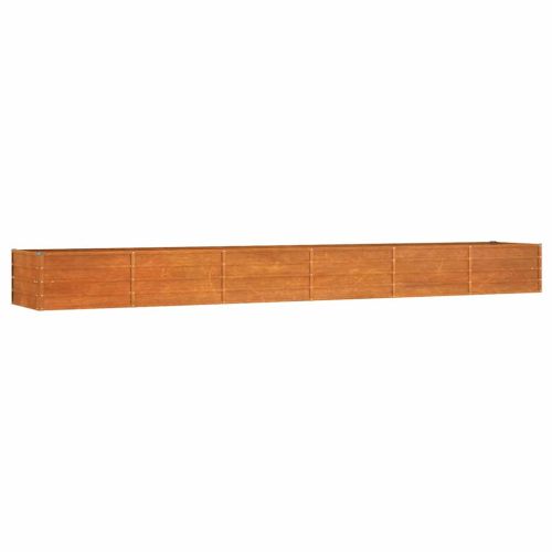 Градинска повдигната леха ръждив 480x80x45 см кортенова стомана