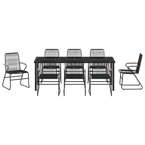 Комплект за хранене в градината 9 pcs Черно