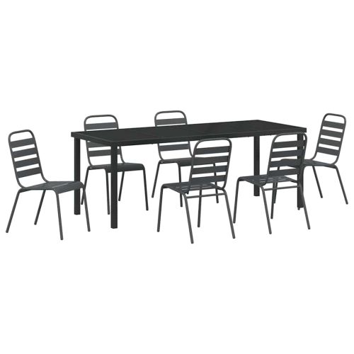 Комплект за хранене в градината 7 pcs Антрацит