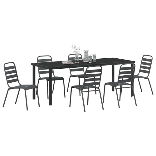 Комплект за хранене в градината 7 pcs Антрацит