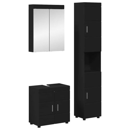 Комплект мебели за баня TULUM 3 pcs Черно 60 x 34 x 63 см