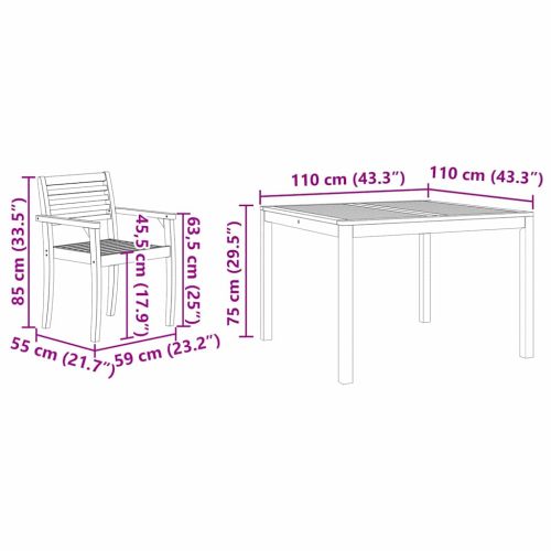 Комплект за хранене в градината 3 pcs Кафяво